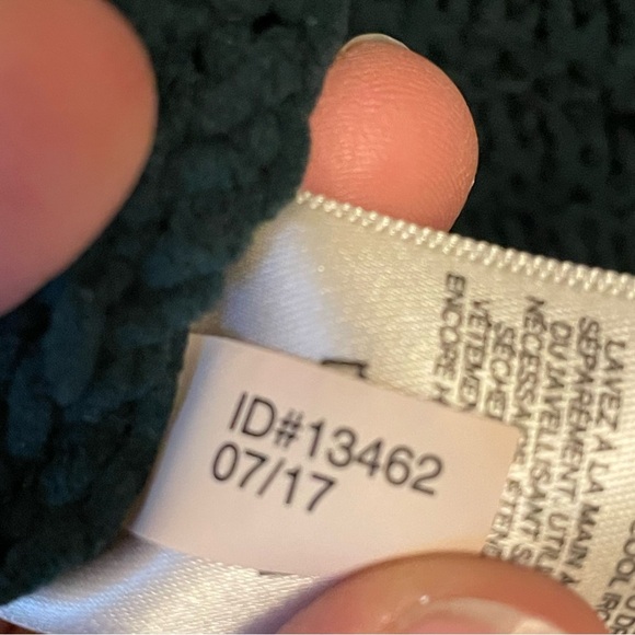 EXPRESS Hunter green sweater Small scoop neck balloon sleeves chenille knit - Picture 7 of 10